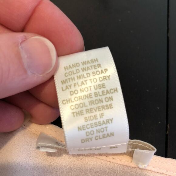 Cache light pink rhinestone bead faux wrap draped top size Extra Large XL - Picture 9 of 13